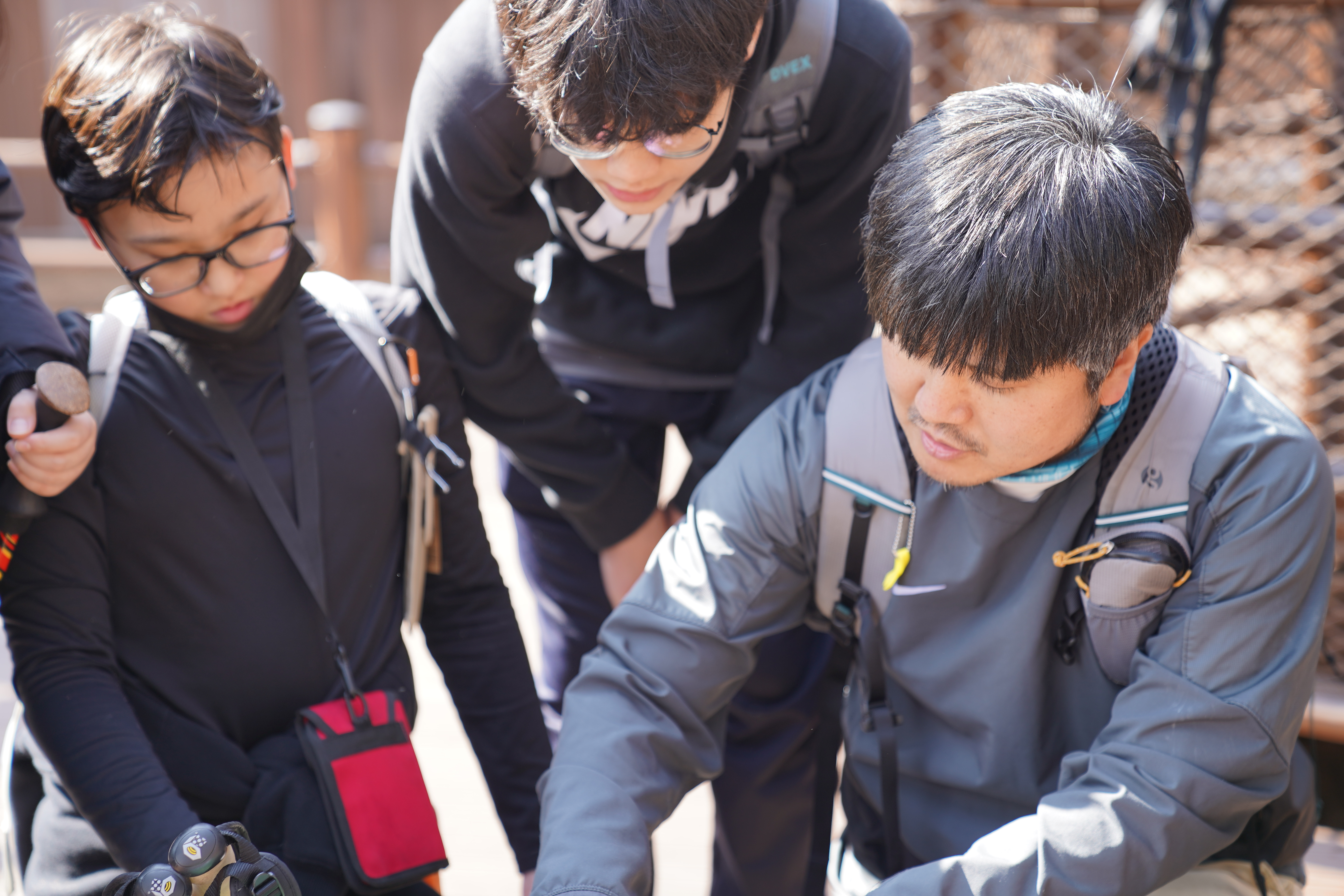 Participants on trail